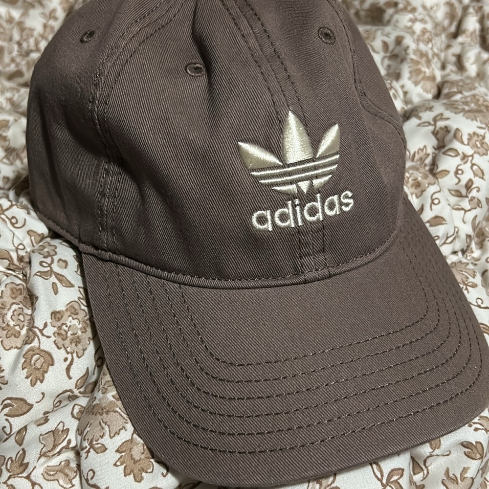 Adults Adidas Chocolate Brown Cap with White Logo